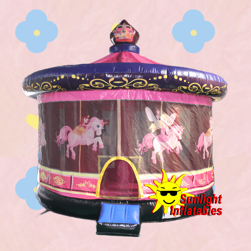 Pink Carousel Jumping Bed