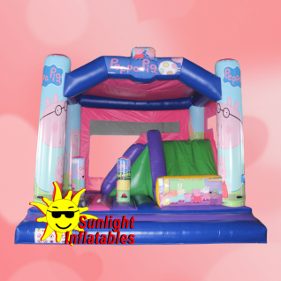 15ft x 15ft Peppa Pig Jumping Bed Slide