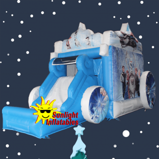 Frozen Carriage Wet Dry Combo Jumping Bed Slide