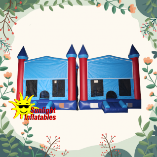 15ft x 15ft Blue Castle Bouncy Slide