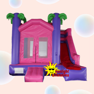 13ft Pink Jungle Jumping Bed Slide