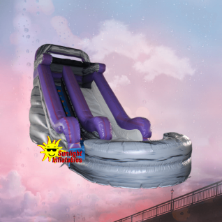 5米高幻彩灰紫水滑梯