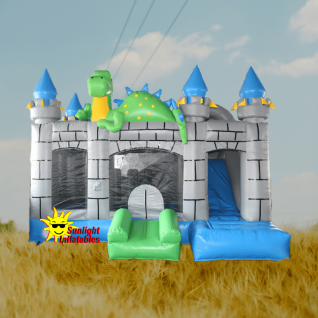 5m x 5m Dinosaur Bouncy Castle Slide